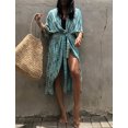 thumbnail image 2 of Xishao Cubre Bikini Vestido de Playa de Tie Dye Sexy Kimono Cárdigan para Mujer C-Azul Claro C-Azul Claro Xishao ropa, 2 of 2