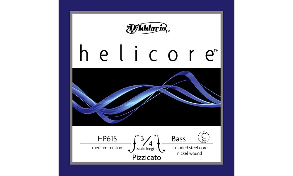 D'Addario HP615 Helicore Pizzicato 3/4 Size Double Bass C (ext. E) String 3/4 Size Medium