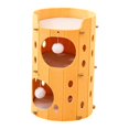 thumbnail image 4 of Casa de escalada para gatos con bola colgante, resistente a los arañazos, acogedora y estable, para esconderse Amarillo de 2 capas, 4 of 9