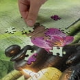 thumbnail image 4 of Ambesonne Spa Themed Jigsaw Puzzle, Orchid Leaves and Rocks, Heirloom-Quality Fun Activity for Family Durable Cardboard, 1000 pcs, Apple Green and Fuchsia, 4 of 5