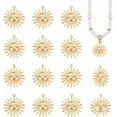 thumbnail image 1 of 16 dijes de sol chapados en oro de 18 quilates, dijes para pendientes, colgantes de sol, dijes de eclipse solar, dijes de sol celestial, dijes de joyería., 1 of 6