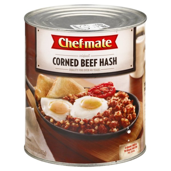 Chefmate Corned Beef Hash with Potatoes, Onion and Seasonings, 107 Oz