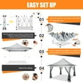 thumbnail image 5 of COBIZI 12'x12' Gazebo Tent Outdoor Pop up Gazebo Canopy Shelter with Mosquito Netting, Light Gray, 5 of 13