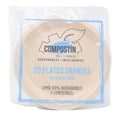 thumbnail image 1 of Platos biodegradables Compostín Entelequia grandes 20 pzas, 1 of 4