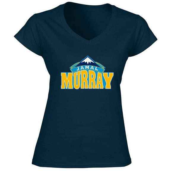 Jamal Murray Nuggets Logo LADIES V-NECK Shirt T-Shirt