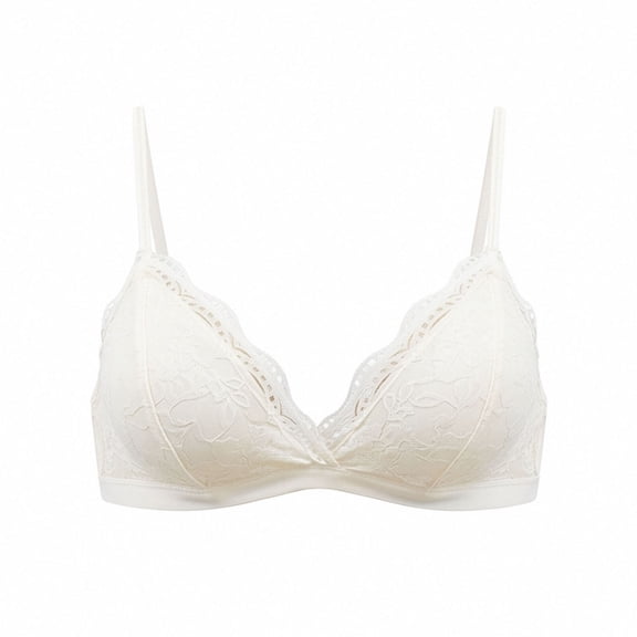 hotojiny Deep V Bra for Women Low Cut Lace Bralettes for Women Padded Comfy Wireless Lifting Bras Triangle Bralette