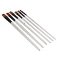 thumbnail image 3 of Paintbrush 6Pcs Pearl Nylon Hair Handle Brush Short Paint Brushes Set Two Color Solid Wood Paintbrush Sets, 3 of 8