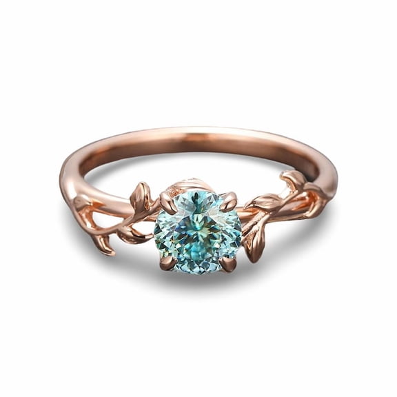 Sterling Silver Alexandrite Gemstone Round Cut Ring For Women