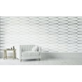 thumbnail image 3 of Dundee Deco 3D Wall Panels - Modern Stripes Paintable White PVC Wall Paneling for Interior Wall Decor, Pack of 5, Covers 13.5 sq. ft, 3 of 5