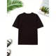 thumbnail image 2 of Women Crewneck Print Short Sleeve T-Shirts Summer Tees Loose Fit Graphic Tops1pc Valentine'S Day Women'S T-Shirt, Crew Neck, Slight Stretch, Sports Style, All-Season, Printed Love Heart & Lettering, 2 of 7