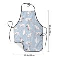 thumbnail image 2 of Goofa Bib Apron, Unisex Aprons Adjustable Waterdrop Resistant Cooking Kitchen Apron for Chef, Rabbit Is Eating Carrots Pattern Apron Bulk, 2 of 5