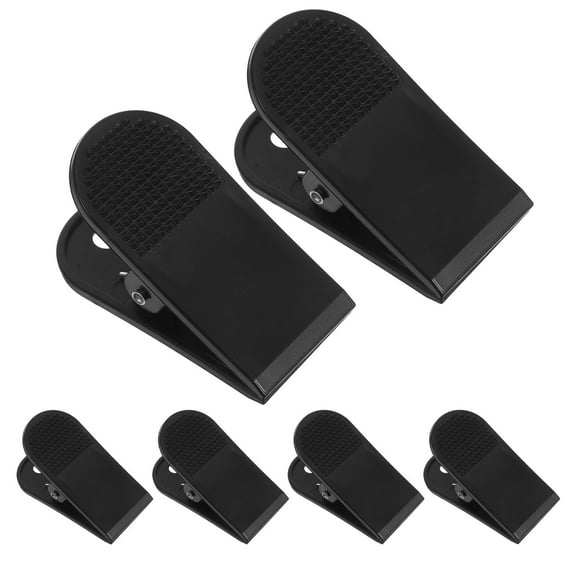 BESTOYARD 6Pcs Black Treadmill Safety Clip Strong Grip Key Cord Clamp for Running Machine