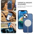 thumbnail image 2 of for iPhone 14 Plus Case Magnetic[Compatible with Magsafe], Translucent Matte Back Anti-Scratch Full Body Protective Cover Shockproof Phone Case for iPhone 14 Plus 6.7", Deep Blue, 2 of 16