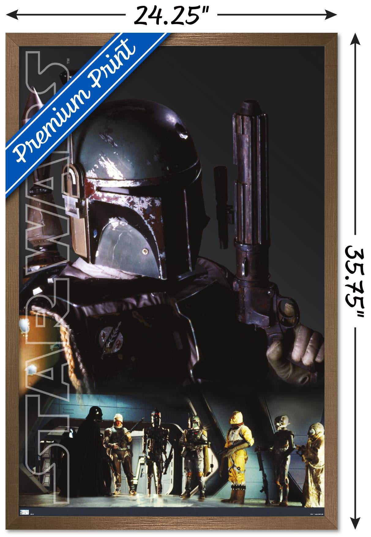 Star Wars: Saga - Bounty Hunters - Collage Wall Poster, 22.375" x 34", Framed