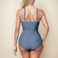 thumbnail image 5 of Fmbrln Womens One Piece Swimsuit Sexy V Neck Solid Color Bathing Suit Adjustable Strap High Cut Modest Swimwear, 5 of 6