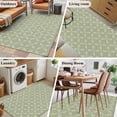 thumbnail image 6 of Area Rug 3'x5', Sage Green Non-slip Runner Rug Carpet for Bedside, Geometric Flower Leaf Diamond Plaid Retro Washable Outdoor Indoor Area Rugs Mat for Entryway/Living Room/Bedroom/Kitchen/Office, 6 of 9