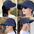thumbnail image 3 of Sombreros para Mujer, 2 En 1 UPF 50+ Ajustable Sombrero de Visera de Playa Convertible con Protección Solar UV, Al Aire Libre Sombrero Cubo ala Ancha Sombreros Sol Verano ala Ancha Gorra Pesca, 3 of 4