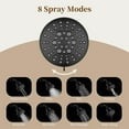 thumbnail image 5 of BRIGHT SHOWERS Filtered Shower Head, High Pressure Shower Filter for Hard Water to Remove Chlorine and Impurities, 8 Spray Modes Water Softener Showerhead for Hair and Skin Care, Matte Black, 5 of 8