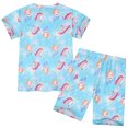 thumbnail image 2 of WIBACKER Girls Pajamas Set for Kids Mermaid Princess Sleepwear 3-8 Years 2 PCS Short Sleeve Top and Shorts Toddler Girls Pjs, 2 of 6