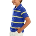 thumbnail image 4 of Odeerbi Camisas de Golf de Chicos Botón de Solapa A Rayas Camisas de Tenis de Manga Corta Uniforme Escolar, 4 of 5