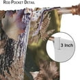 thumbnail image 4 of Retro Fishing Curtains Vintage Rustic Cabin Forest Nature Art Fisherman Blackout Window Treatment for Bedroom Living Room Decor Window Drapes 84" W X 84" L, 4 of 6