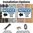 thumbnail image 3 of (2 Pack) Entering Quiet Zone [Left Arrow] OSHA Notice Sign 24 Inch X 18 Inch Plastic Sign, Weather Resistant, UV Protected for Workplace, Business, and Construction Site, Made in the, 3 of 8