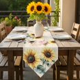 thumbnail image 6 of Vintage Yellow Sunflower Table Runner 48 Inches Long American Pastoral Style Table Runners for Dining Room Tabletop Dresser Scarf Home Party Banquet Wedding Holiday Decoration, 6 of 9
