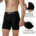 thumbnail image 4 of Men's Bamboo Boxer Briefs Underwear,Bamboo Viscose Trunks,Moisture Wicking & Breathable,Black,4-Pack,M-XXL, 4 of 10