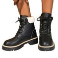 thumbnail image 5 of Women's Boots Lined Heel Short Boots for Fall and Winter Versatile Mid Calf Footwear, 5 of 8