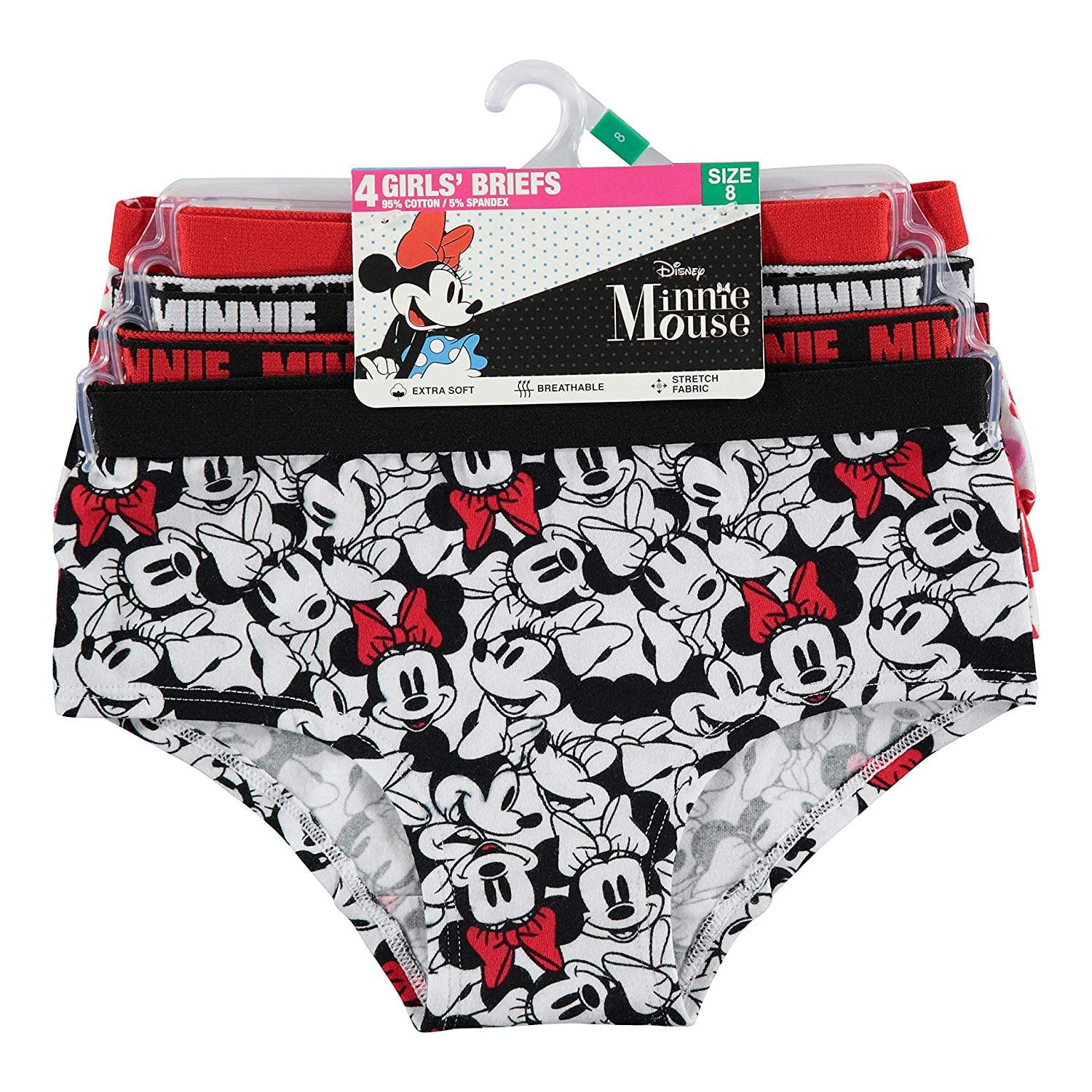 Disney Girls Mouse Underwear Multipacks, Minnie Bra Set 3pk, 14 