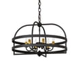 thumbnail image 3 of Meyda Tiffany 233402 Aldari 6 Light 23" Wide Taper Candle Style Chandelier - Wrought Iron, 3 of 4