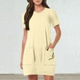 thumbnail image 2 of Vestido deportivo sin mangas para mujer, para tenis: bolsillos integrados, cuello en U, mezcla de poliéster, tallas S-XXL., 2 of 5