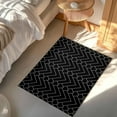 thumbnail image 5 of Abstract Line Door Mat Herringbone Black White Modern Simple Non Slip Absorbent Entrance Mat Washable Low Profile Indoor Doormat for Front Door Entryway Entry 16"x24", 5 of 9