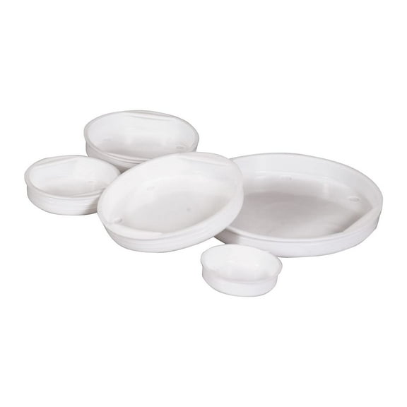 Aviditi Plastic End Caps for Mailing Tubes, 3 Inch Diameter, White (100 Pack) CA1