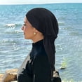 thumbnail image 2 of Lumtrix Chemo Headwear For Women Turban Headwear For Cancer Patients Headwrap Loss Cover Lightweight Head Covering Cap Black, 2 of 4