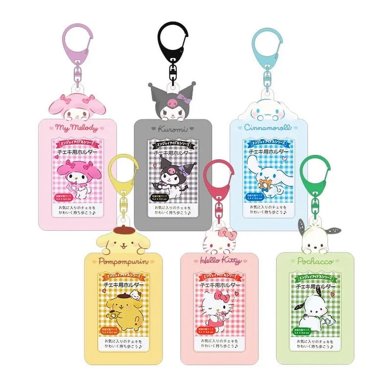 Sanrio Hello Kitty Jabara Card Holder - PVC 8-Pocket ID Badge Holder For Up To 16 Cards (Enjoy Idol Series)