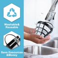 thumbnail image 4 of Coffee Filter, 2 Pieces Reusable Permanent Coffee Filter Fine Net Coffee Filter With Caff Handle Universal Net For Americano, 4 of 5