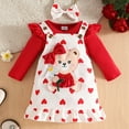 thumbnail image 2 of Hessimy Baby Girl Clothes Little Sister/Hello World Outfit Long Sleeve Romper Jumpsuit Preemie Baby Girl Clothes Ribbed Knit Jumpsuit (Red,9-12 Months), 2 of 6