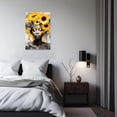thumbnail image 4 of ZHONGYUTONG African American Wall Art Black Girl Canvas Yellow Sunflower and Black Woman Painting Picture for Bedroom Decor Framed (12.00" x 18.00"), 4 of 5
