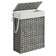thumbnail image 1 of Cesto de ropa SONGMICS Slim con tapa de ratán, 55 L, gris tórtola, 1 of 6