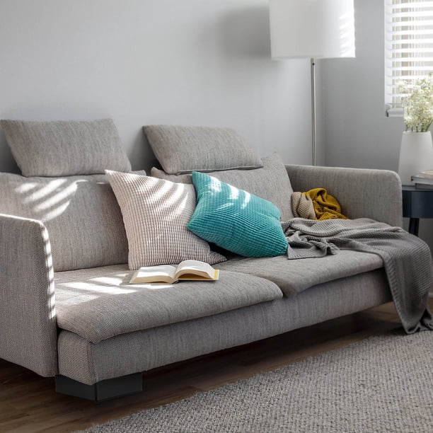unbranded 4Ud Patas Metálicas Negras Para Muebles Soporte Antideslizante Para Sofá Y