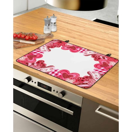 

Pink Red Love Valentines Day Stove Top Covers for Electric Stove Heat Insulation Fireproof Glass Cooktop Cover Counter Top Glass Stove Cover for Prevent Scratches 31 x24 Watercolor Pink Plaid