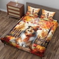 thumbnail image 3 of Happy Thanksgiving Shetland Sheepdog Give Thanks Fall Beanie Scarf Welcome Quilt Bedding Set Sheltie Dog Lover Gifts 1 Blanket Bed Cover 2 Pillowcases - 00020, 3 of 5