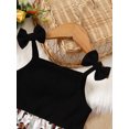 thumbnail image 5 of 6T Little Girls Dress 6T Girls Sleeveless Dress Butterfly Print Little Girls Suspender Dress Black Dress, 5 of 7