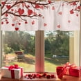 thumbnail image 2 of geerera Valentine's Day Kitchen Curtains - Heart Pattern Semi-Sheer Panels for Windows, Romantic Home Decor for Living Room & Kitchen, Warm Ambiance, 2 of 6