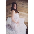 thumbnail image 4 of Vestido de maternidad Accesorios de fotografía Vestido largo de embarazo elástico de encaje para mujeres embarazadas para sesión de fotos Licencia de maternidad BLANCO L, 4 of 5