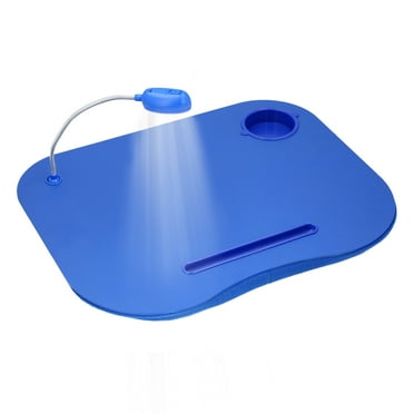 Lavish Home Lap Desk with Light and Cup Holder for Laptops up to 15” (Blue)