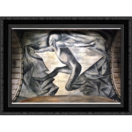 Youth 24x20 Black Ornate Wood Framed Canvas Art by Orozco Jose Clemente