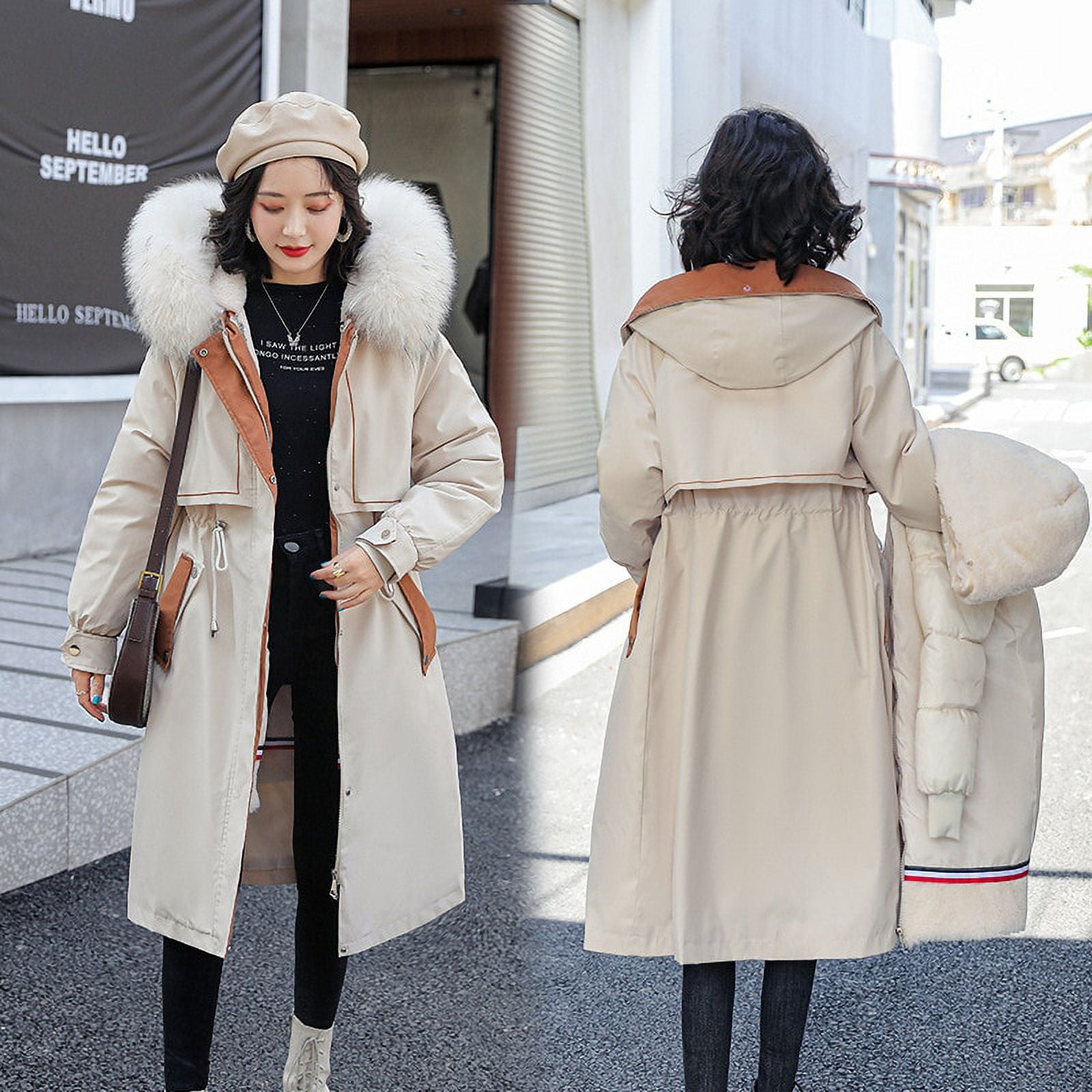 DanceeMangoo Winter Coat Women Fashion Korean Mid-length