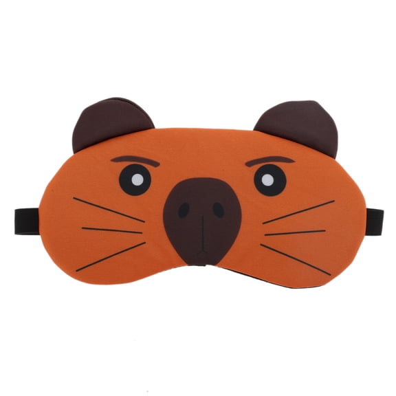 Unique Bargains Soft Sleep Mask Cartoon Pattern Orange for Comfortable Sleep